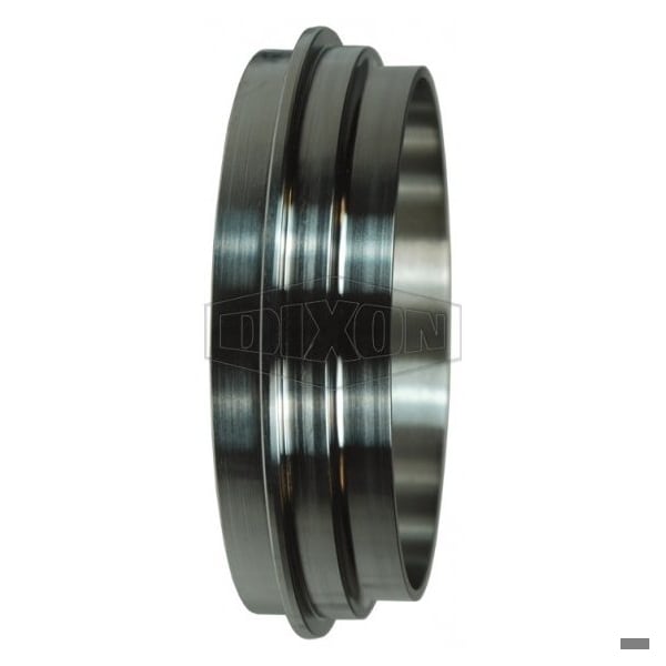 John Perry Short Weld Ferrule, 3 in Nominal, Plain End Style, 316L SS, Domestic